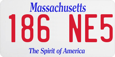 MA license plate 186NE5