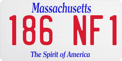 MA license plate 186NF1