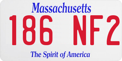 MA license plate 186NF2