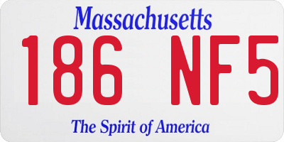 MA license plate 186NF5