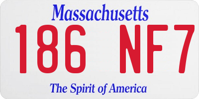 MA license plate 186NF7