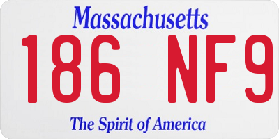 MA license plate 186NF9