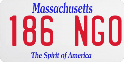 MA license plate 186NG0