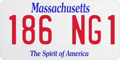 MA license plate 186NG1