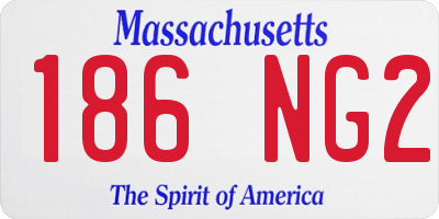 MA license plate 186NG2