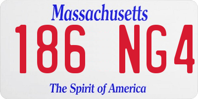 MA license plate 186NG4