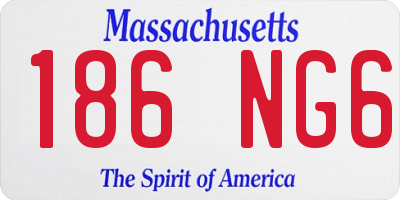 MA license plate 186NG6