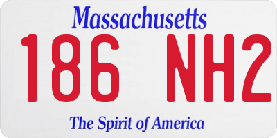 MA license plate 186NH2