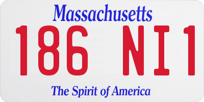 MA license plate 186NI1
