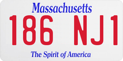 MA license plate 186NJ1