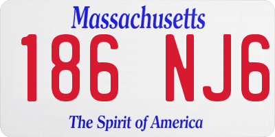MA license plate 186NJ6
