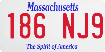 MA license plate 186NJ9