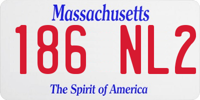 MA license plate 186NL2