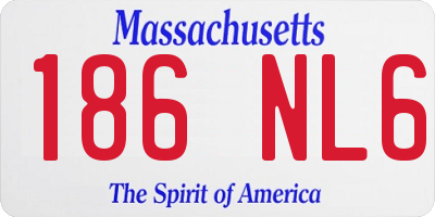 MA license plate 186NL6
