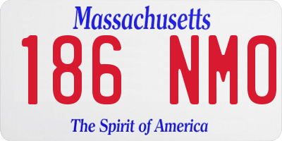 MA license plate 186NM0