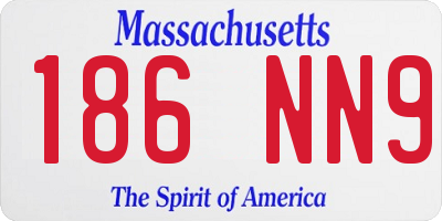 MA license plate 186NN9