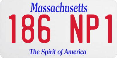 MA license plate 186NP1
