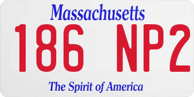 MA license plate 186NP2