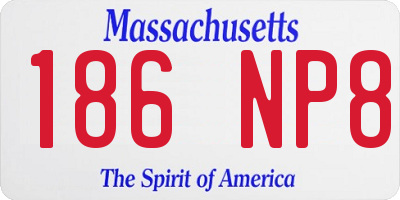 MA license plate 186NP8