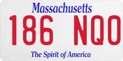 MA license plate 186NQ0