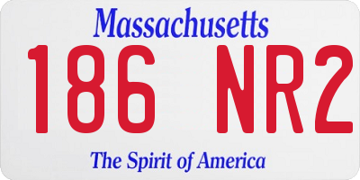 MA license plate 186NR2