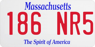MA license plate 186NR5