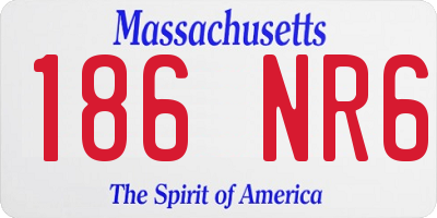 MA license plate 186NR6