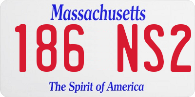 MA license plate 186NS2