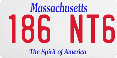 MA license plate 186NT6