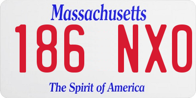 MA license plate 186NX0