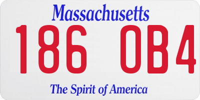 MA license plate 186OB4