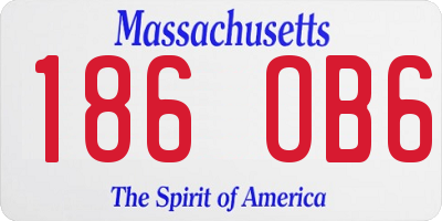 MA license plate 186OB6