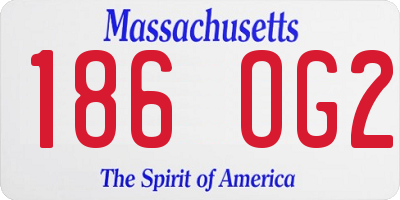 MA license plate 186OG2