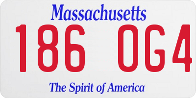 MA license plate 186OG4