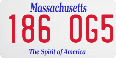MA license plate 186OG5