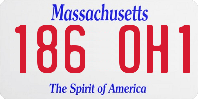 MA license plate 186OH1