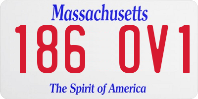 MA license plate 186OV1