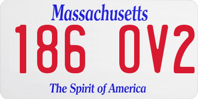 MA license plate 186OV2