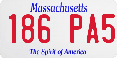 MA license plate 186PA5