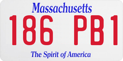 MA license plate 186PB1