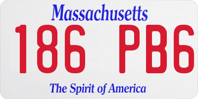 MA license plate 186PB6