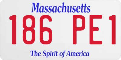 MA license plate 186PE1