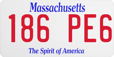 MA license plate 186PE6