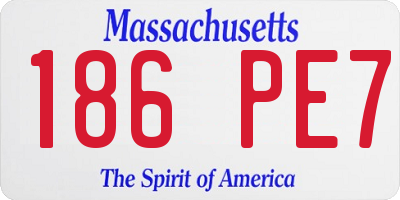 MA license plate 186PE7