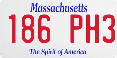 MA license plate 186PH3