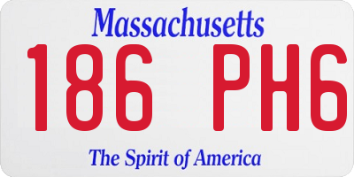 MA license plate 186PH6