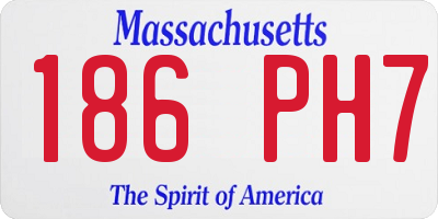 MA license plate 186PH7