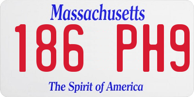 MA license plate 186PH9