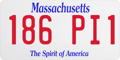 MA license plate 186PI1