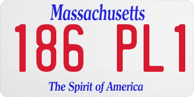MA license plate 186PL1